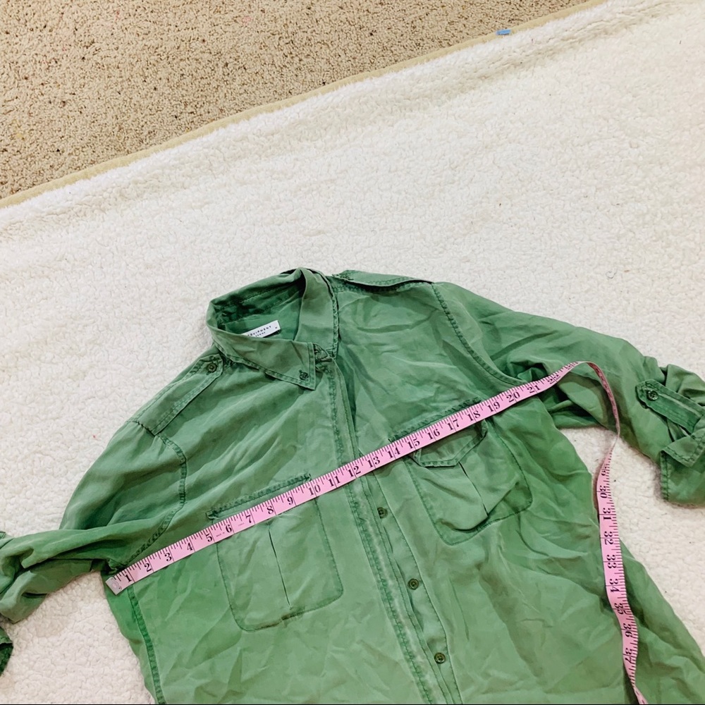 Equipment femme major blouse safari green silk - Picture 5 of 6